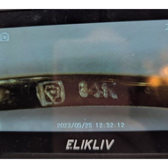 14K Yellow Gold Opal Amethyst Flower Cluster Ring  Size 8.5 2.49g Estate Jewelry - Picture 4 of 6